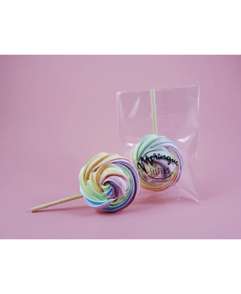 Mini rainbow lollie - Meringue sisters