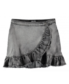 Brigitt skirt grey washed denim - Molo front