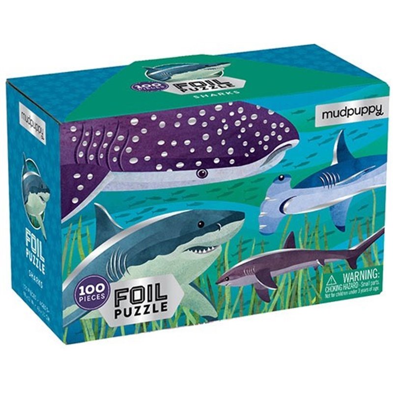 Foil puzzel Sharks 100 stukken - Mudpuppy